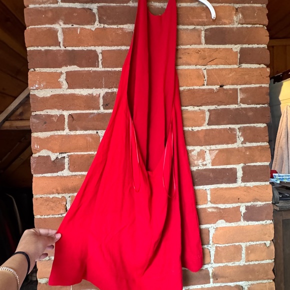 Reformation Red Halter Mini Dress - Picture 3 of 5